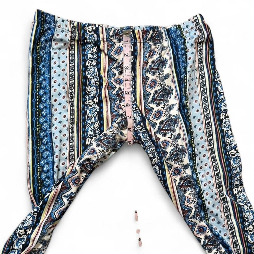French Laundry Boho Paisley Striped Capri Leggings, Women's Size‎ 1X - Picture 7 of 9